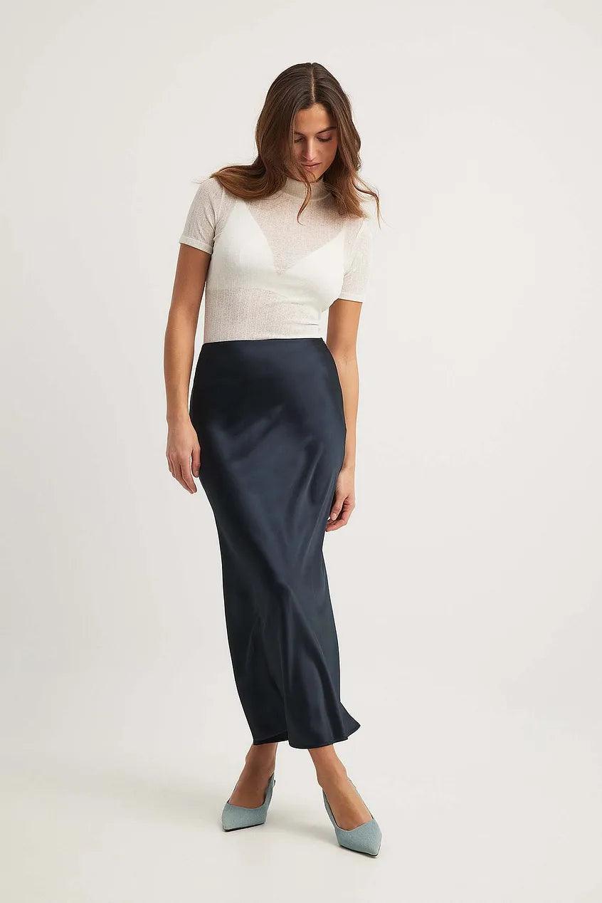 Fiorella | Damen Langer Satinrock