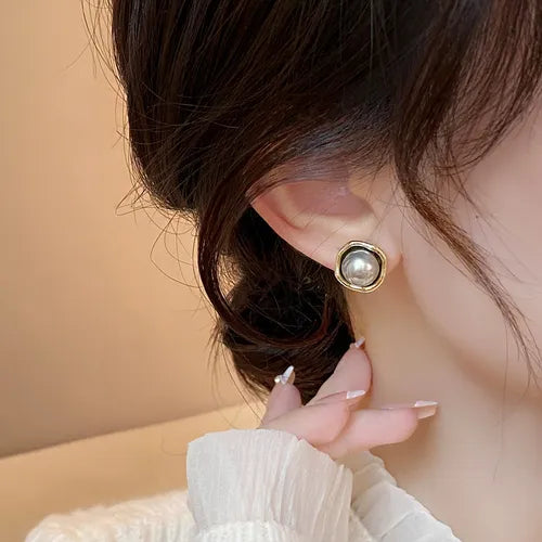 Elegante Schwarze Perlen Ohrstecker