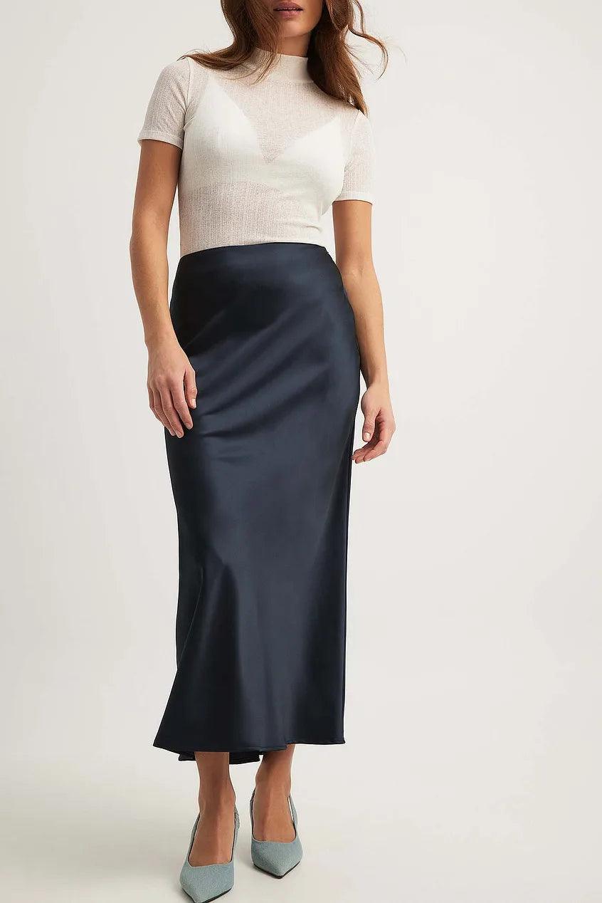 Fiorella | Damen Langer Satinrock