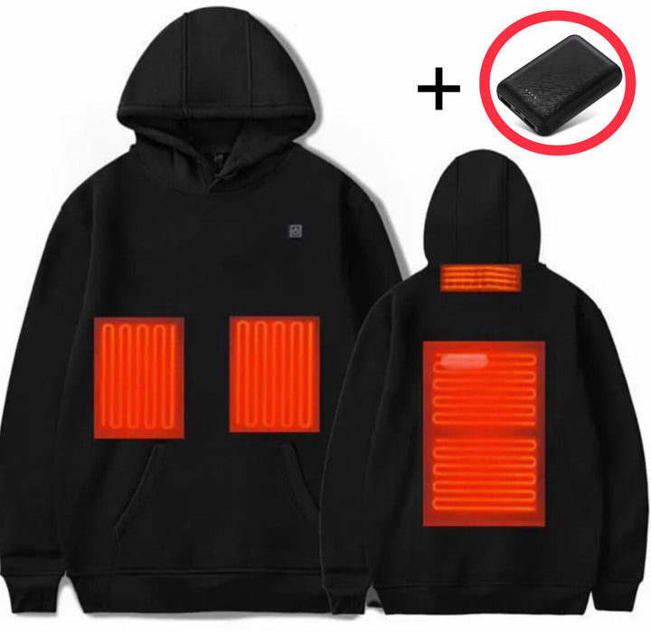 Beheiztes Sweatshirt Kapuzenpullover | Winterschicht mit Einstellbarer Wärme