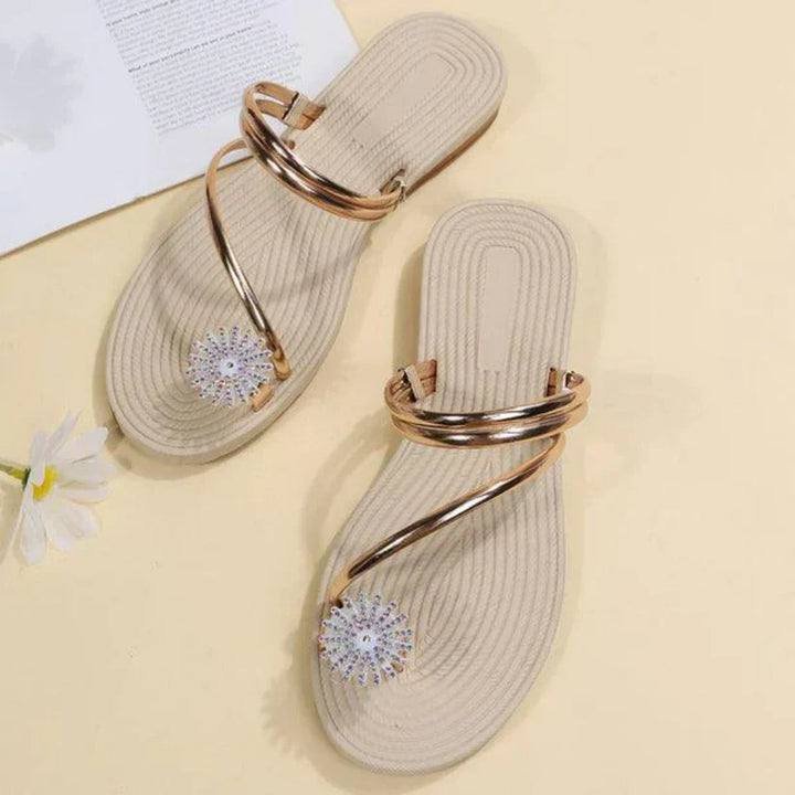 Elaria | Damen-Sandalen mit Schneeflocken-Muster