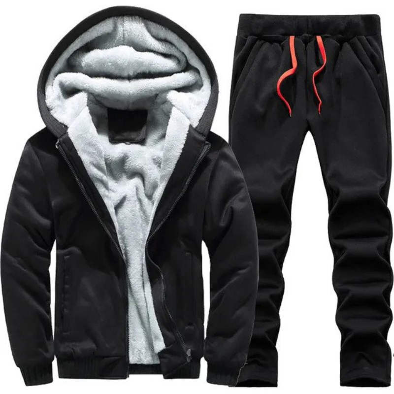 Torsten | Warmes Fleece Gefüttertes Hoodie- und Joggerin Satz für Training und Freizeitkleidung