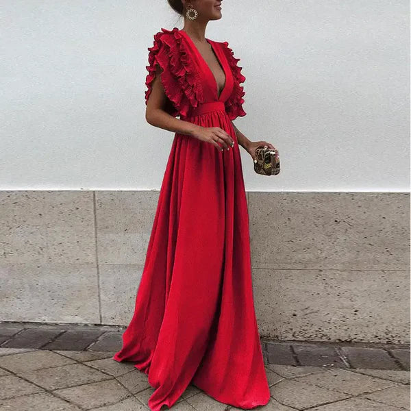 Ivyelle | Lässiges Sommer Kleid Mit Gerüschten Ärmeln