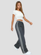 Clio | Damen Elegante Hose mit Geradem Bein und Seitenstreifen