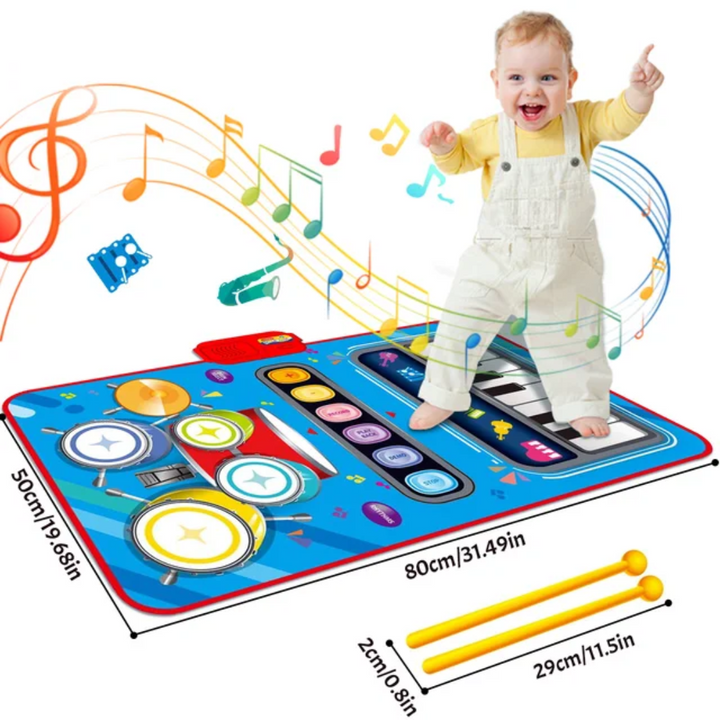 Musikalische Spielmatte | Interaktive Baby Spielmatte mit Geräuschen und Musik