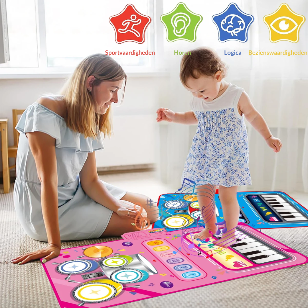 Musikalische Spielmatte | Interaktive Baby Spielmatte mit Geräuschen und Musik