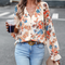 Quendolin | Damen Langen Ärmeln Blumen Bluse