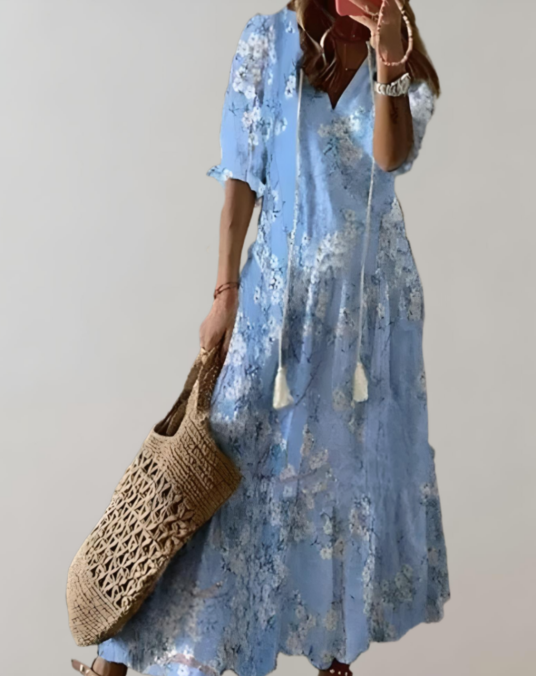 Iolanthe | Langes Blumendruck Kleid Für Damen