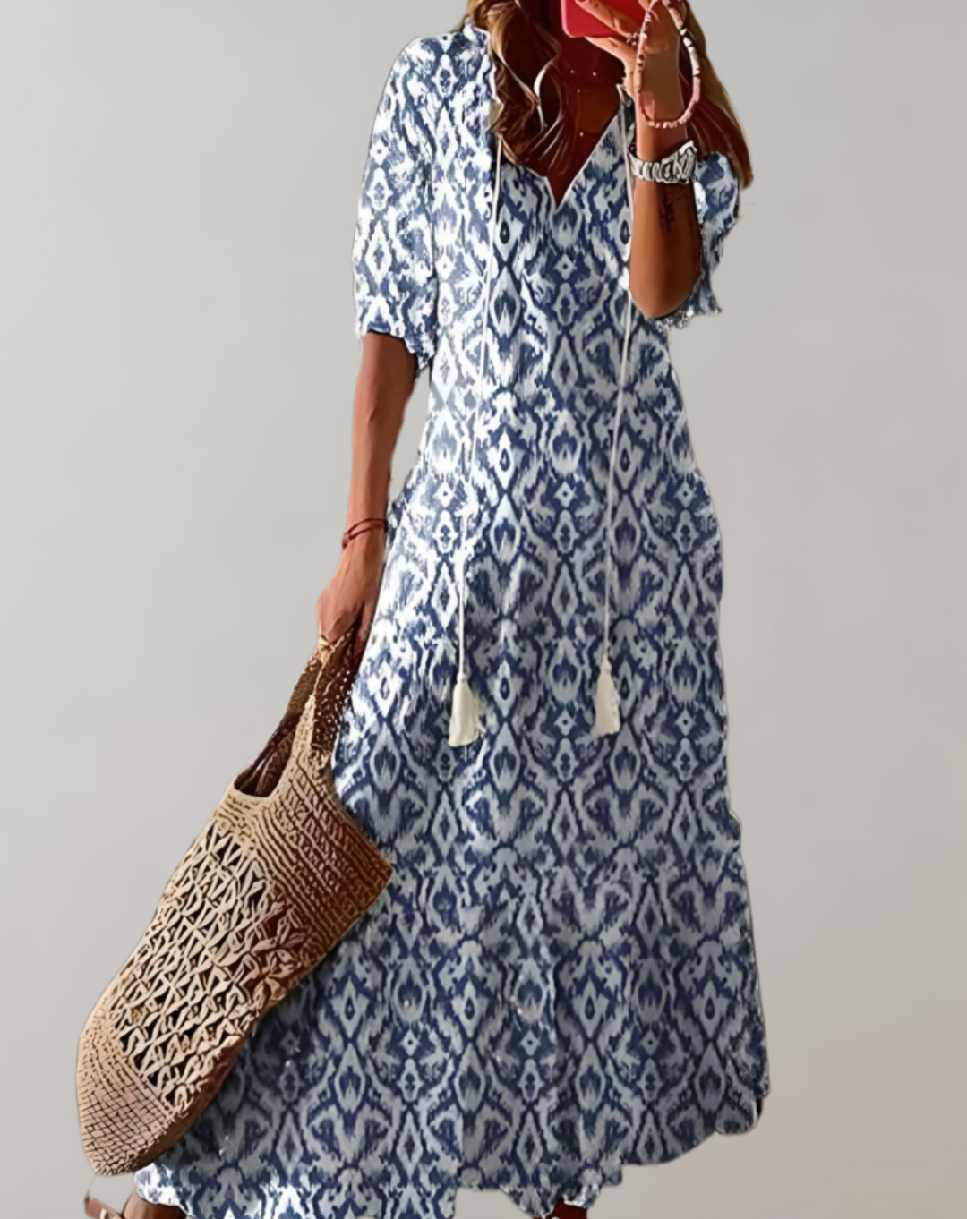 Iolanthe | Langes Blumendruck Kleid Für Damen