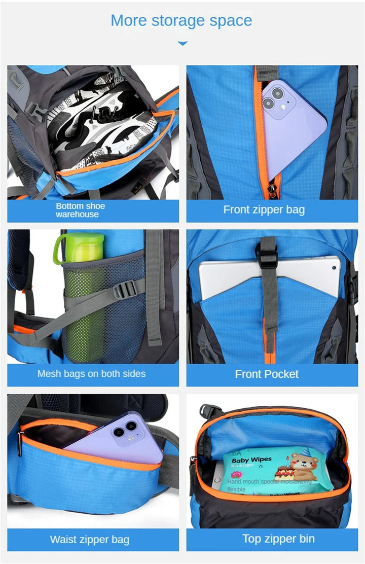 70 L Wasserdichter Draußen Rucksack
