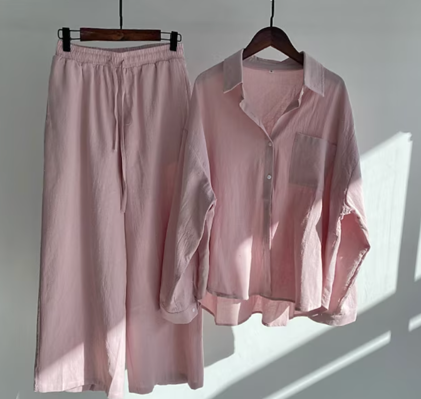 Xanthe | Leichtgewichts Lässiges Zweiteiliges Outfit Für Warmes Wetter