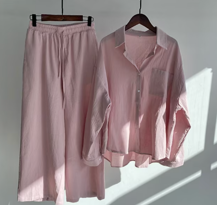 Xanthe | Leichtgewichts Lässiges Zweiteiliges Outfit Für Warmes Wetter