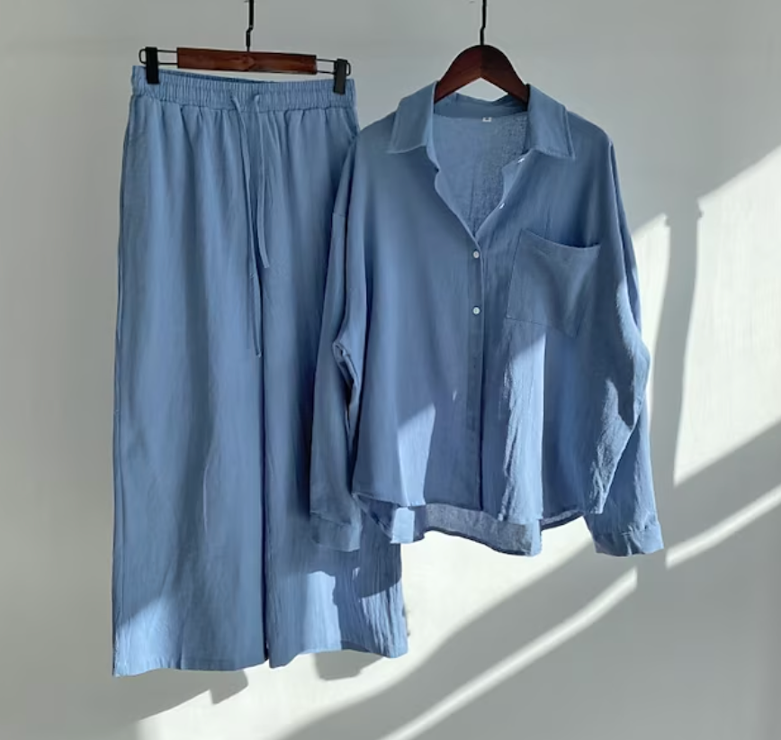 Xanthe | Leichtgewichts Lässiges Zweiteiliges Outfit Für Warmes Wetter