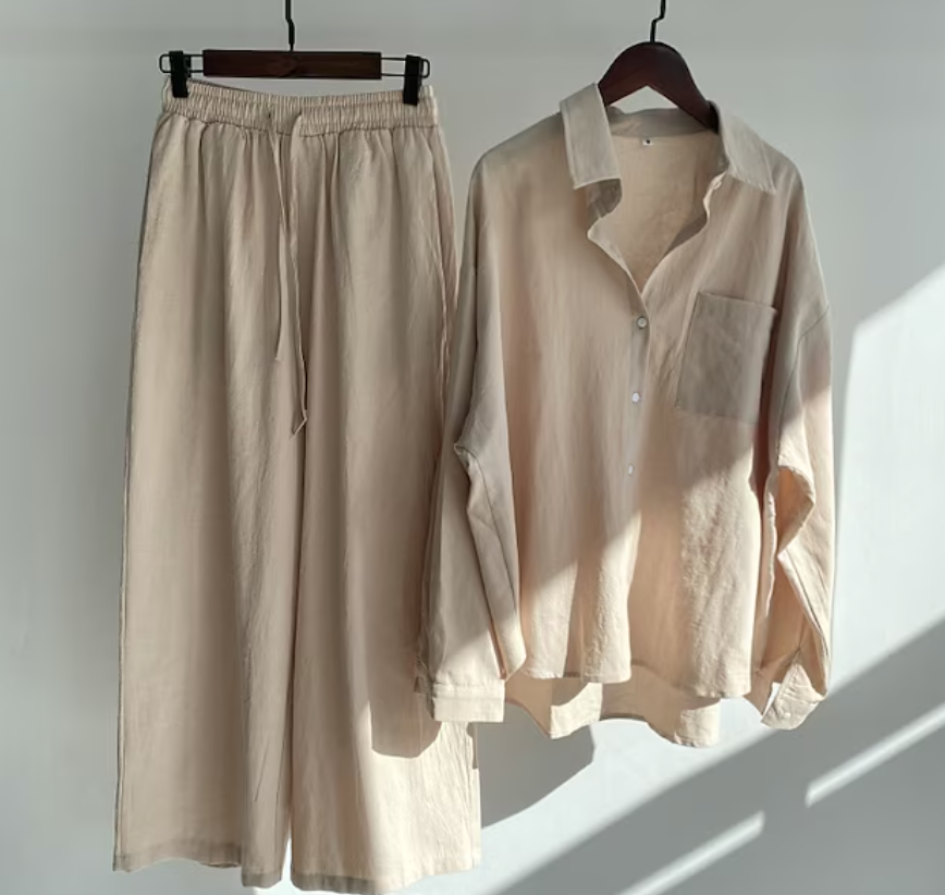 Xanthe | Leichtgewichts Lässiges Zweiteiliges Outfit Für Warmes Wetter
