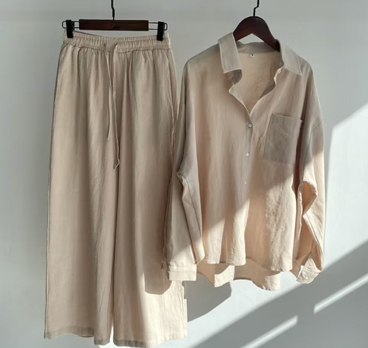 Xanthe | Leichtgewichts Lässiges Zweiteiliges Outfit Für Warmes Wetter