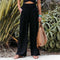 Grazia | Hoch Taillierte Weitem-Bein Sommer Damenhose