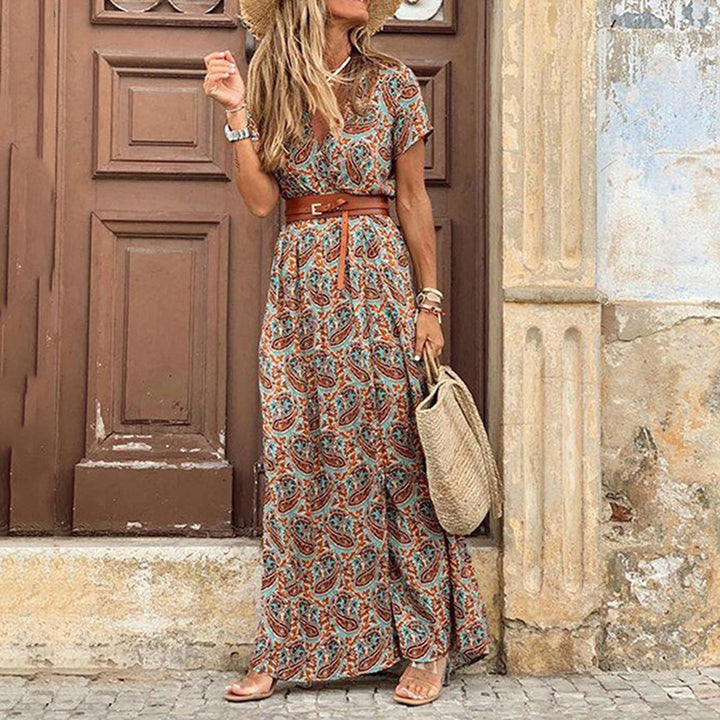 Sylvara | Stilvoll Blumen Maxi Kleid Für Sommer & Partys