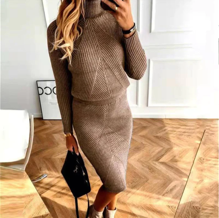 Emara | Bequemes Strick Pullover Kleid Für Damen