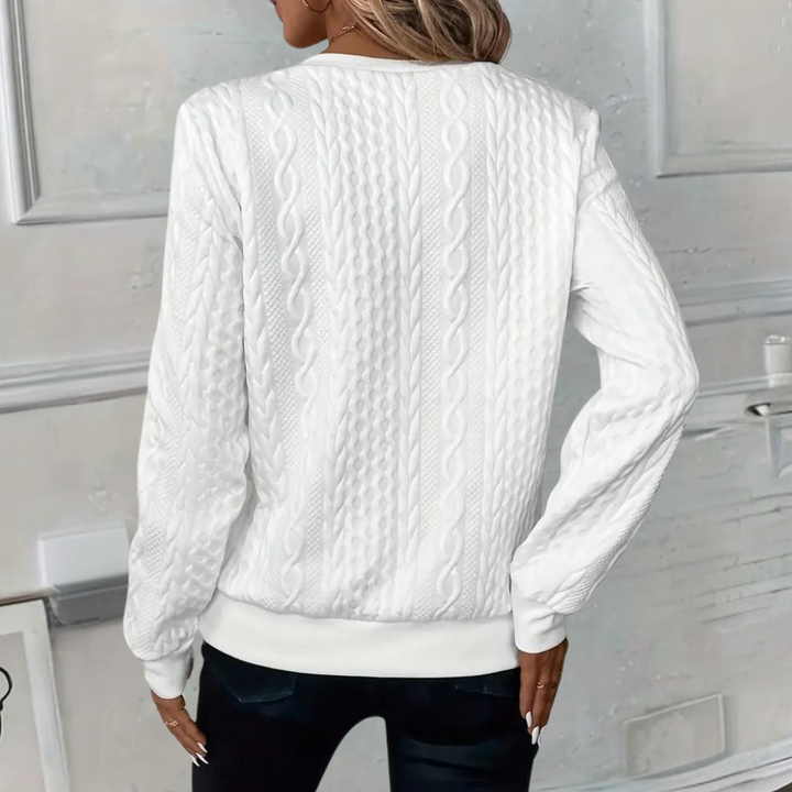 Fenja | Damen Pullover Mit Reißverschlusskragen
