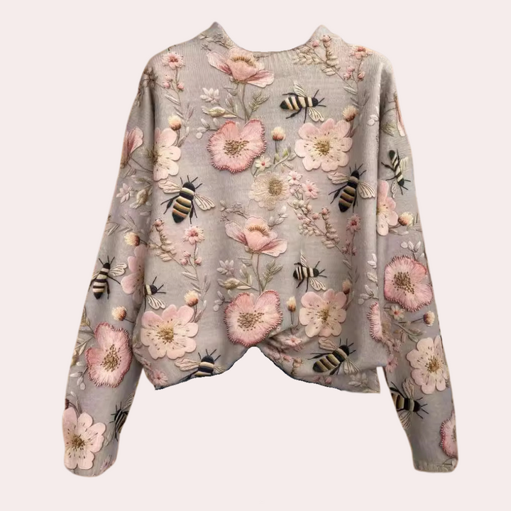 Eileen | Stilvoll Frauen Pullover Mit Floralem Muster