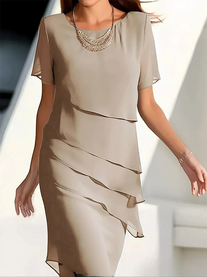 Ione | Damen Elegante Schlankmachendes Kleid