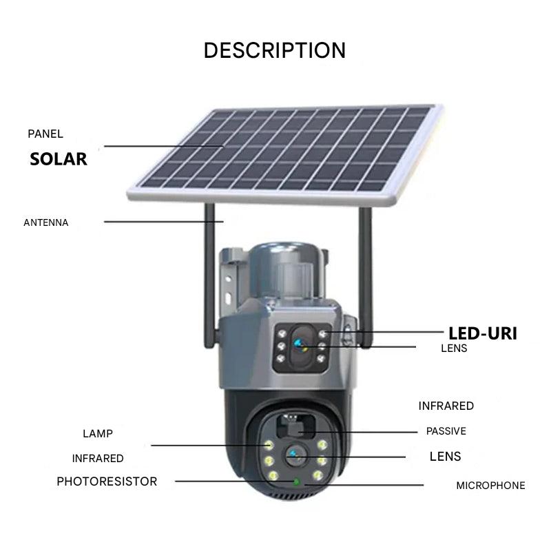 4K Solar-Drahtlose Sicherheitskamera | Schlau 360° Drehung
