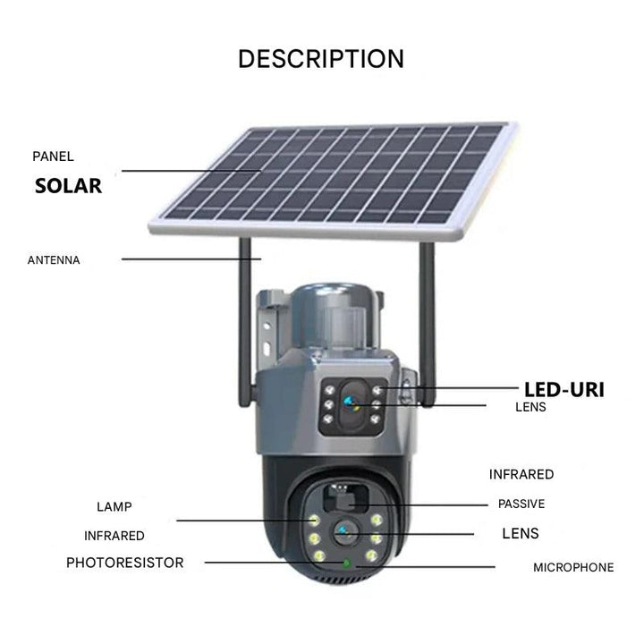 4K Solar-Drahtlose Sicherheitskamera | Schlau 360° Drehung