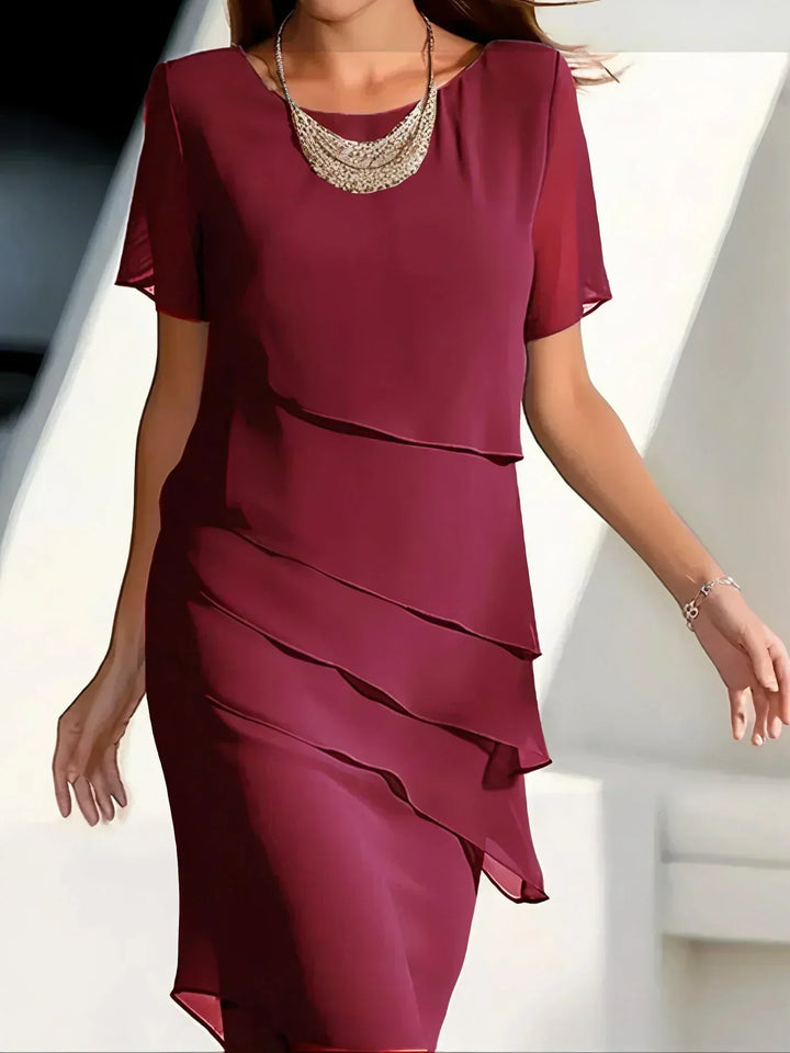 Ione | Damen Elegante Schlankmachendes Kleid