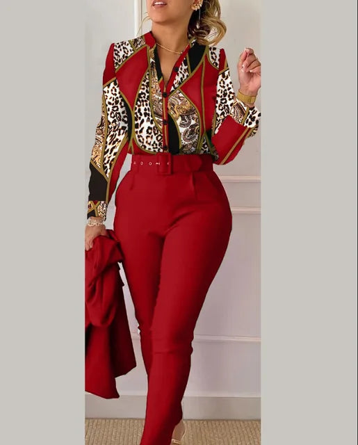 Nyra | Damen Blumendruck Outfit Satz