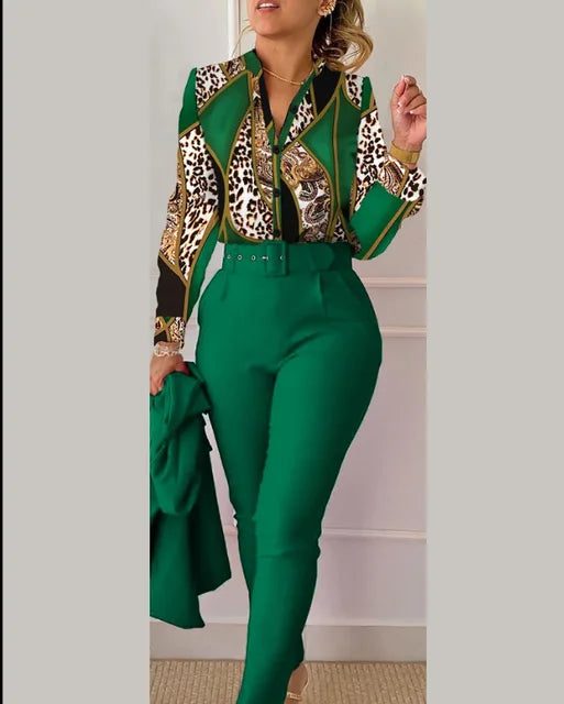 Nyra | Damen Blumendruck Outfit Satz