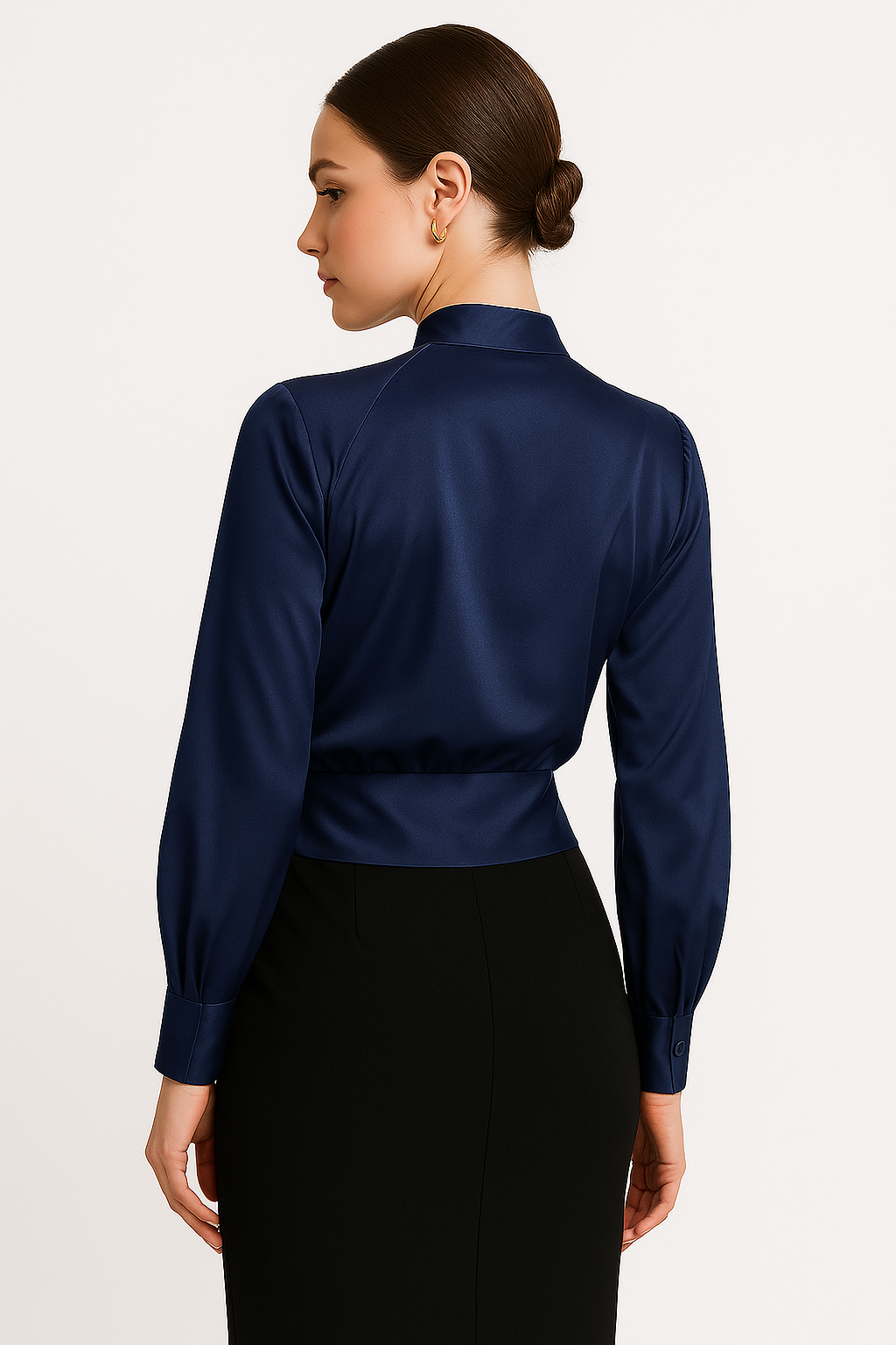 Thesira | Satin V-Ausschnitt Bluse Für Frauen