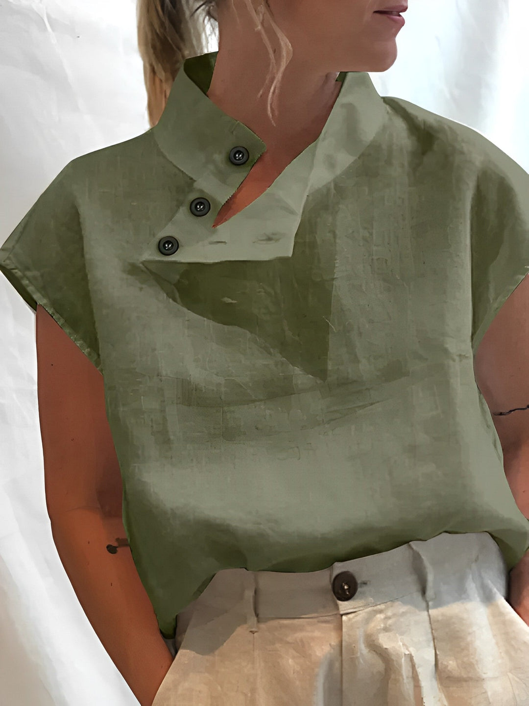 Nia | Elegantes Kurzärmeliges Sommer-Obere Für Damen