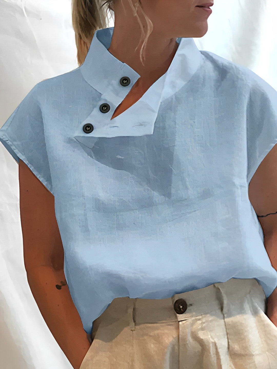 Nia | Elegantes Kurzärmeliges Sommer-Obere Für Damen