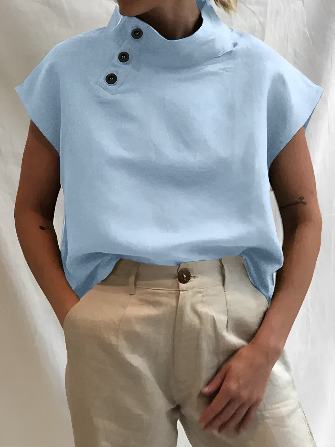 Nia | Elegantes Kurzärmeliges Sommer-Obere Für Damen