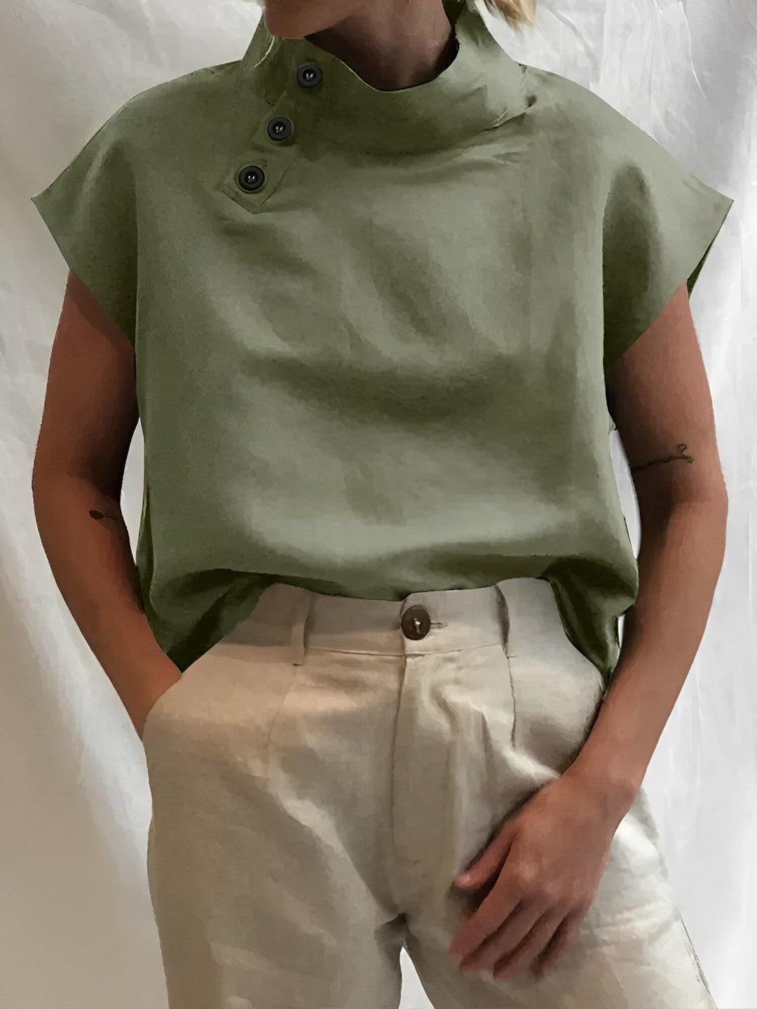 Nia | Elegantes Kurzärmeliges Sommer-Obere Für Damen