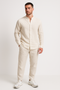 Vellan | Herren 2-Teiliges Satz - Entspannte Passform Hemd und Hose mit Geradem-Bein