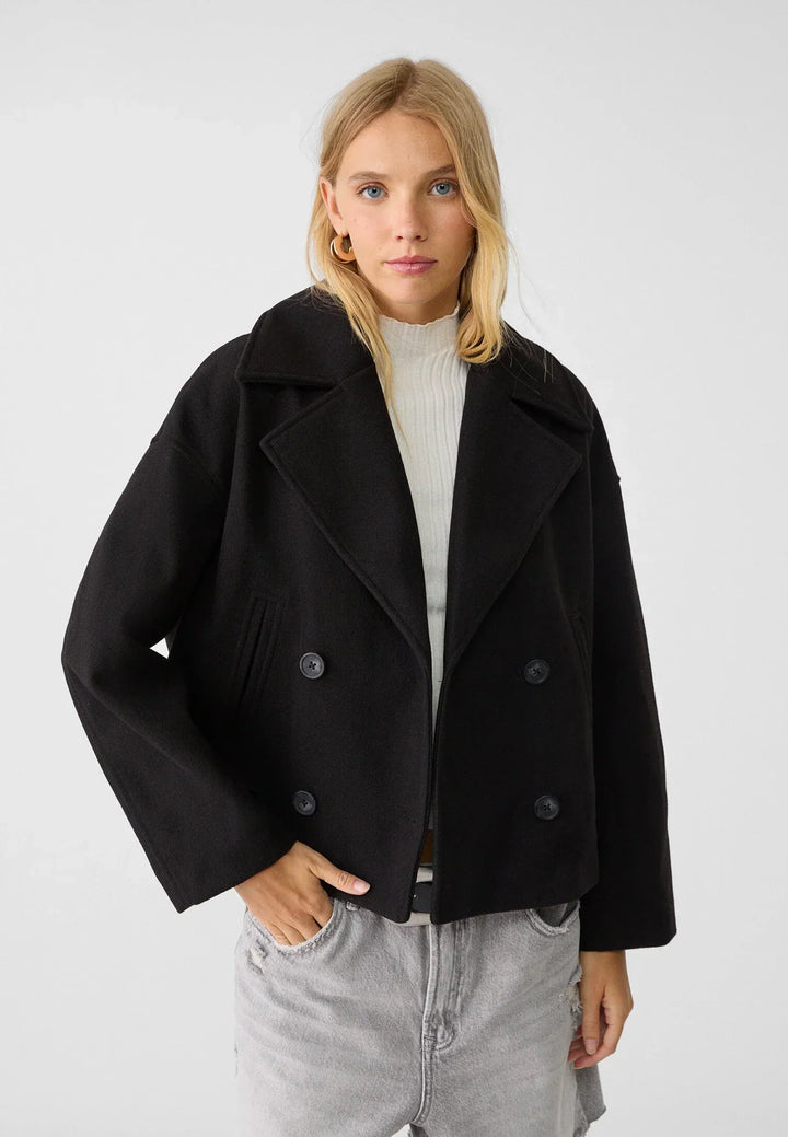 Kaelith | Schicke Doppelt-Brustig Kurze Blazer Jacke
