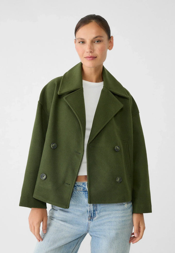 Kaelith | Schicke Doppelt-Brustig Kurze Blazer Jacke