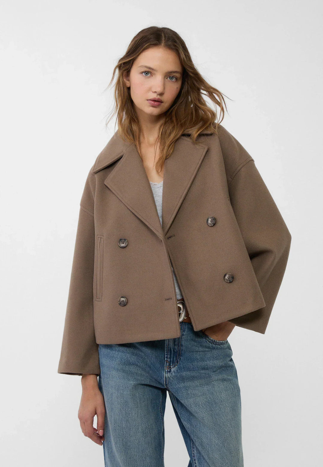 Kaelith | Schicke Doppelt-Brustig Kurze Blazer Jacke