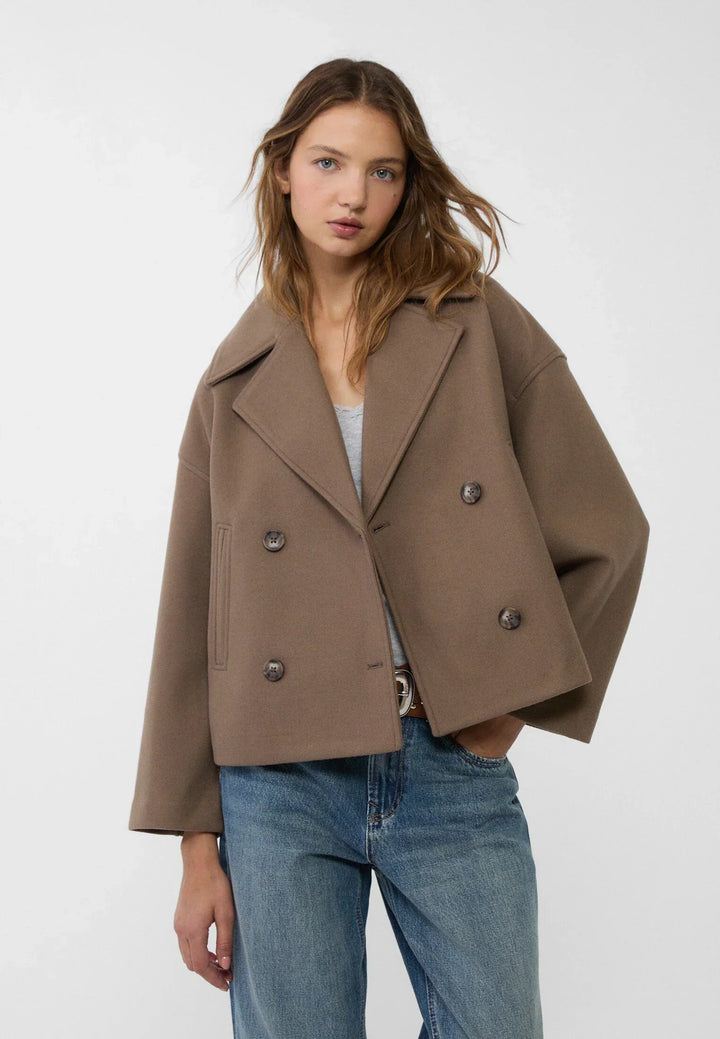 Kaelith | Schicke Doppelt-Brustig Kurze Blazer Jacke