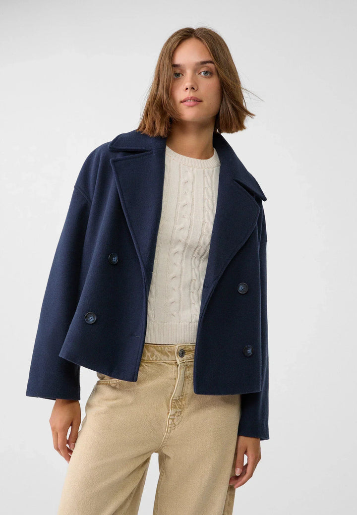 Kaelith | Schicke Doppelt-Brustig Kurze Blazer Jacke