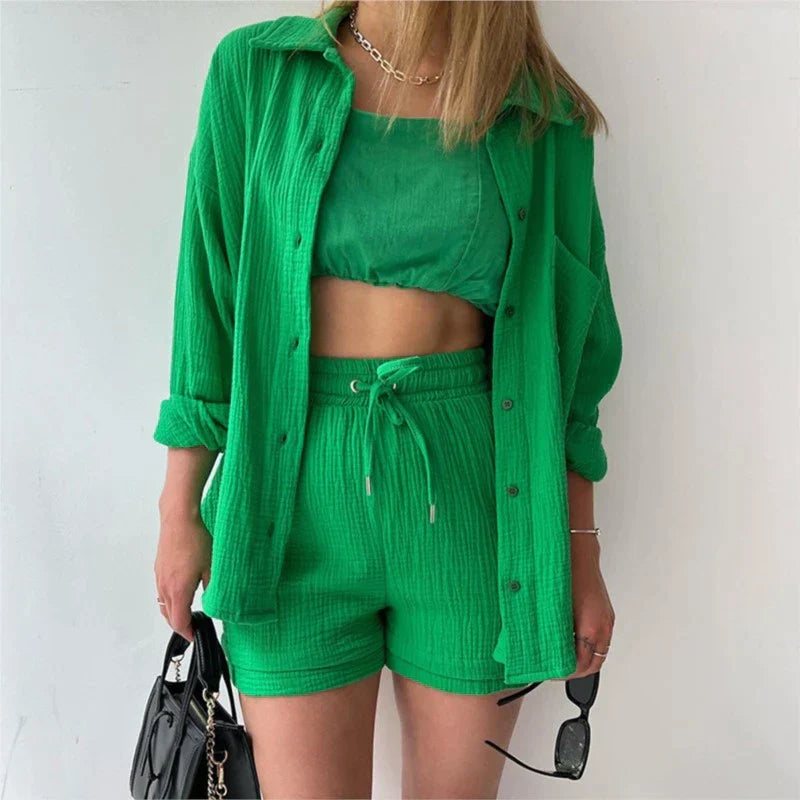 Laleh | Plissiertes Zweiteiliges Outfit Für Frauen