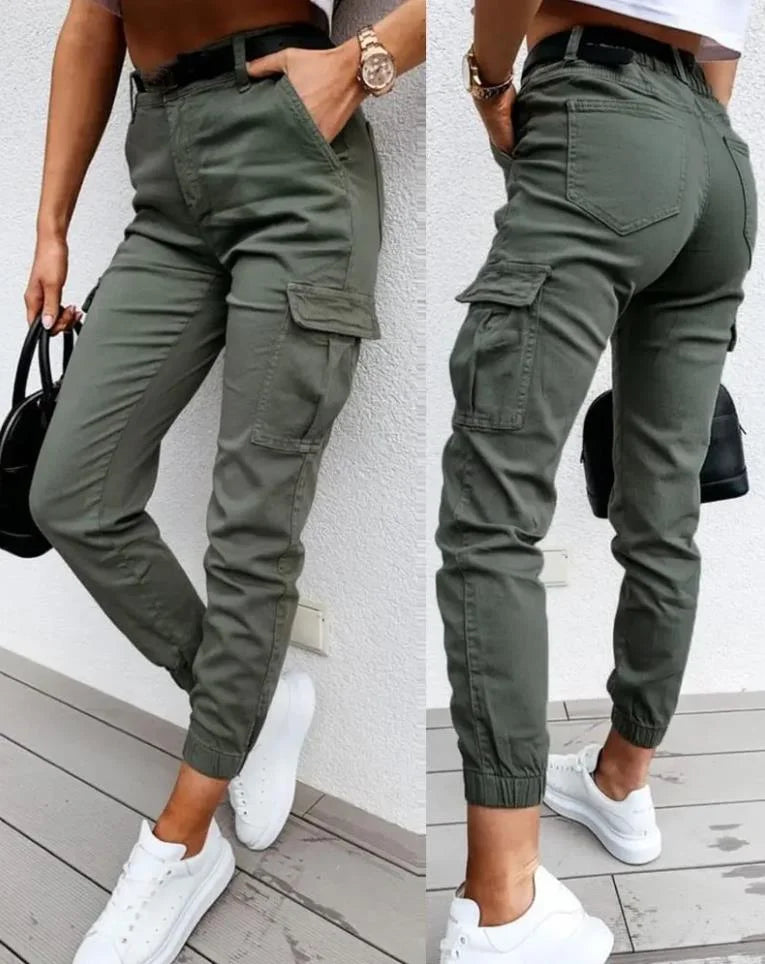 Karmina | Stylische Damen Cargo-Hose mit Taschen
