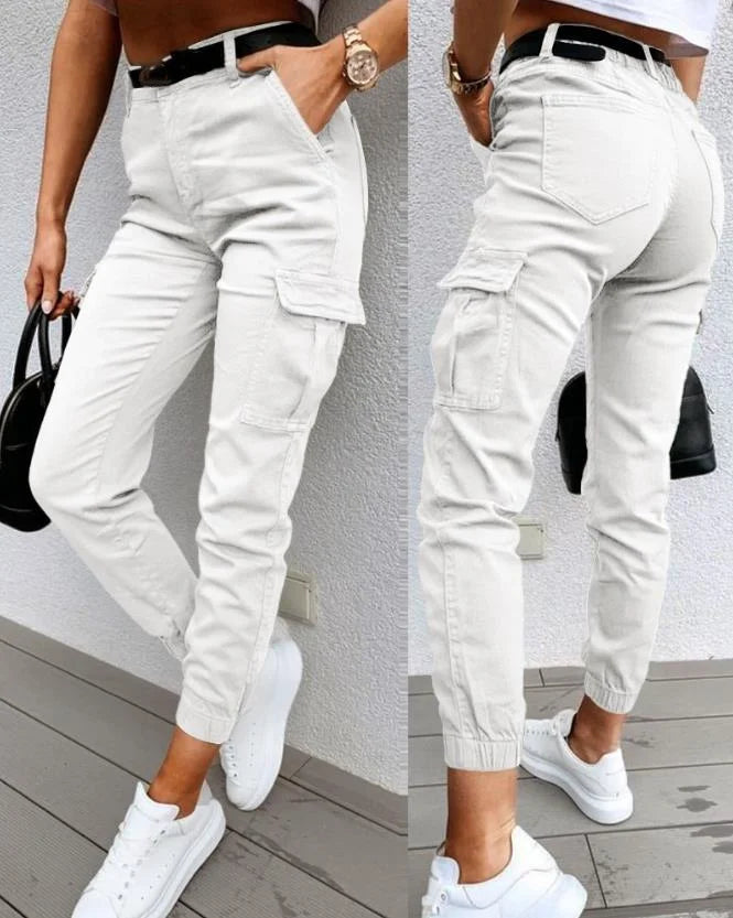 Karmina | Stylische Damen Cargo-Hose mit Taschen