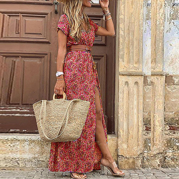 Sylvara | Stilvoll Blumen Maxi Kleid Für Sommer & Partys