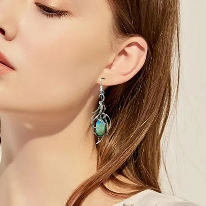 Jahrgang Blaue Opal Ohrringe