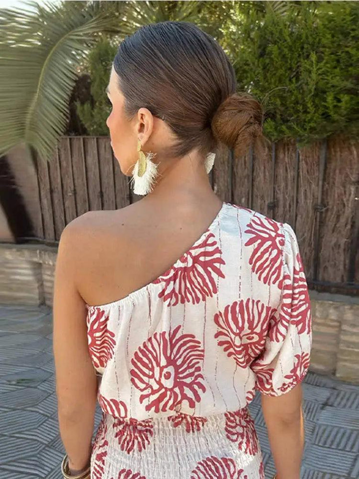 Léontine | Damen Eine-Schulter Minikleid