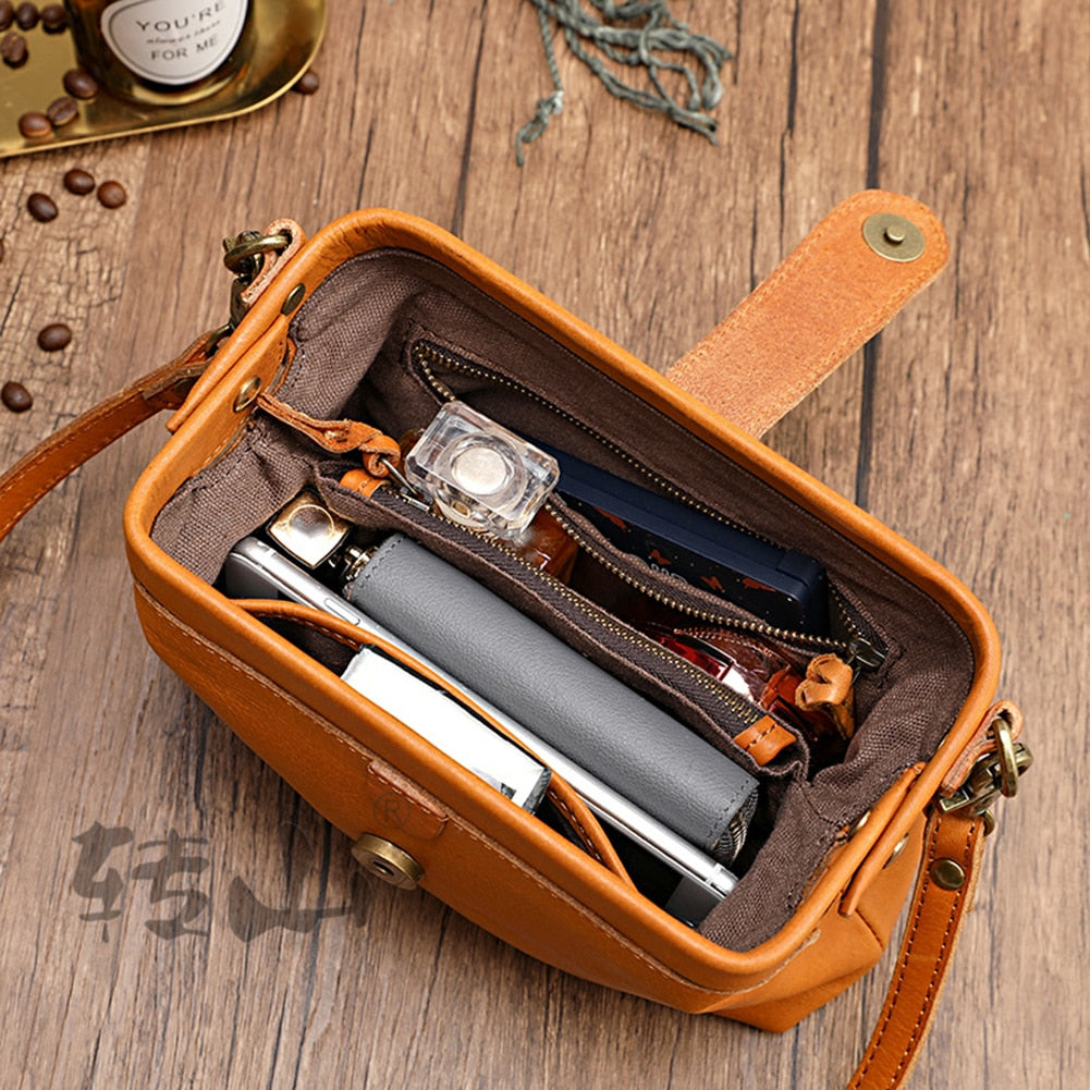 Elsinya | Handgefertigte Retro-Ledertasche