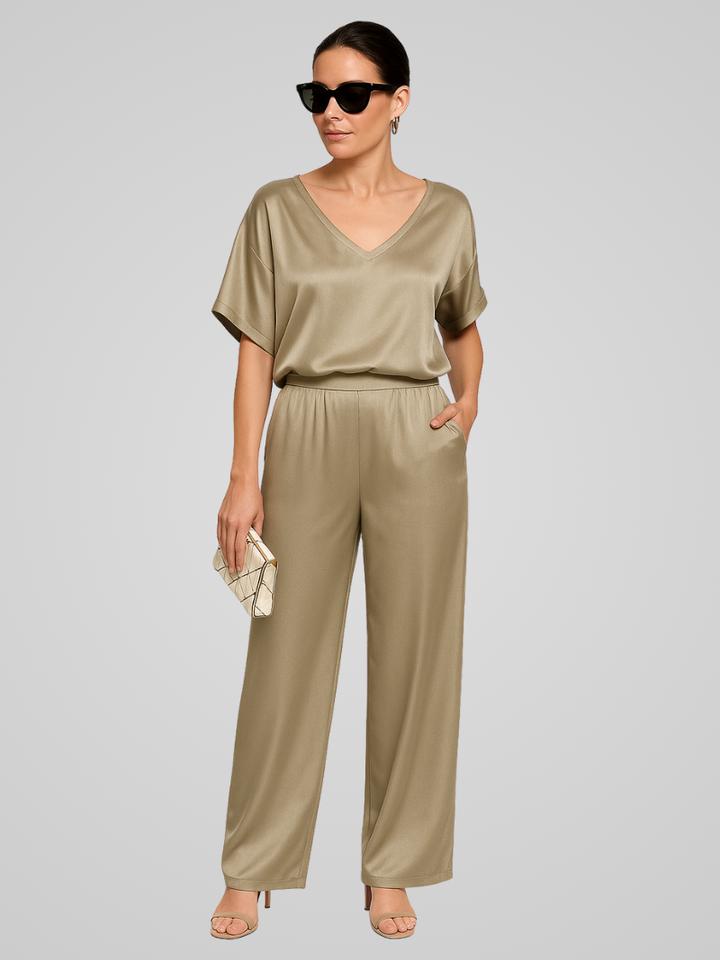 Willa | Damen Elegantes Satin Co-ord Satz