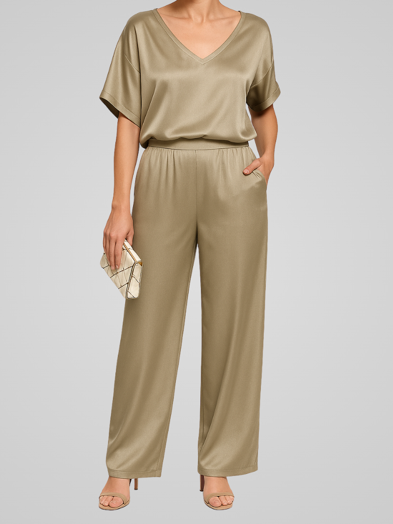 Willa | Damen Elegantes Satin Co-ord Satz
